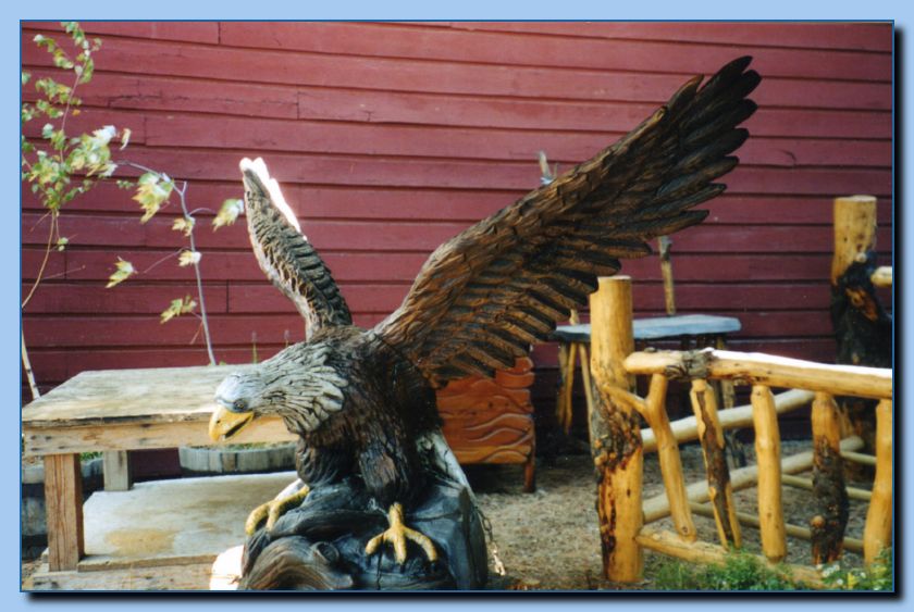 2-33 eagle with wings out, attached -archive